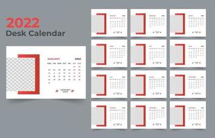 bureaukalender ontwerp 2022 vector