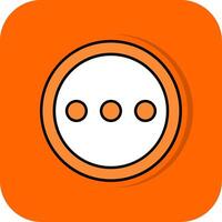 meer vrij gevulde oranje achtergrond icoon vector