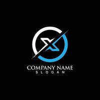 brief X logo ontwerp sjabloon. monogram logotype concept icoon. vector