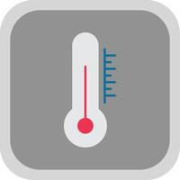 thermometer vlak ronde hoek icoon vector