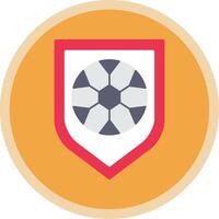 Amerikaans voetbal insigne vlak multi cirkel icoon vector
