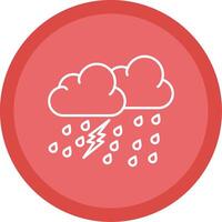 extreem weer lijn multi cirkel icoon vector