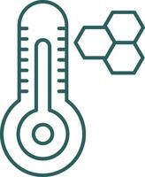 thermometer lijn helling ronde hoek icoon vector