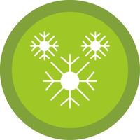 sneeuwvlok glyph multi cirkel icoon vector
