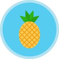 ananas vlak multi cirkel icoon vector