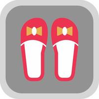 slippers vlak ronde hoek icoon vector