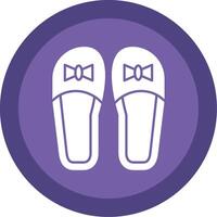 slippers glyph multi cirkel icoon vector