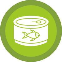 tonijn glyph multi cirkel icoon vector