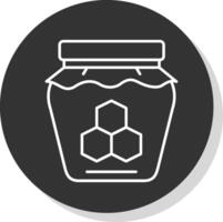 honing lijn grijs cirkel icoon vector