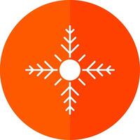 sneeuwvlok glyph rood cirkel icoon vector