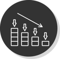 Botsing lijn grijs cirkel icoon vector