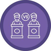 debat lijn multi cirkel icoon vector