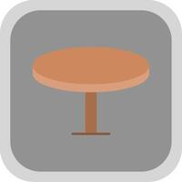 ronde tafel vlak ronde hoek icoon vector