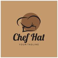 chef logo chef hoed Koken en catering logo vector ontwerp