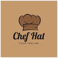 chef logo chef hoed Koken en catering logo vector ontwerp