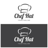 chef logo chef hoed Koken en catering logo vector ontwerp