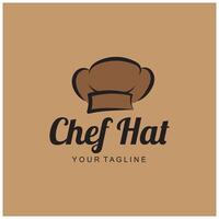 chef logo chef hoed Koken en catering logo vector ontwerp