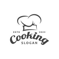 chef logo chef hoed Koken en catering logo vector ontwerp