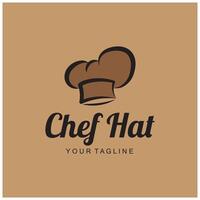 chef logo chef hoed Koken en catering logo vector ontwerp