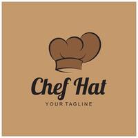 chef logo chef hoed Koken en catering logo vector ontwerp