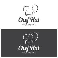 chef logo chef hoed Koken en catering logo vector ontwerp