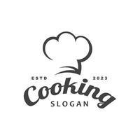 chef logo chef hoed Koken en catering logo vector ontwerp
