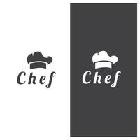 chef logo chef hoed Koken en catering logo vector ontwerp