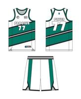 basketbal Jersey sjabloon ontwerp, basketbal uniform mockup ontwerp, sublimatie sport- kleding ontwerp, Jersey basketbal ideeën. ontwerp. vector