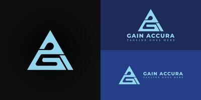 abstract eerste brief ga of ag logo in zacht blauw kleur geïsoleerd Aan meerdere achtergrond kleuren. de logo is geschikt voor bedrijf en afzet bedrijf logo pictogrammen naar ontwerp inspiratie Sjablonen. vector