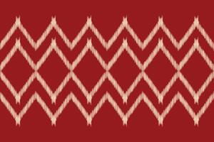 traditioneel etnisch ikat motief kleding stof patroon meetkundig stijl.afrikaans ikat borduurwerk etnisch oosters patroon rood achtergrond behang. abstract, illustratie.textuur,frame,decoratie. vector