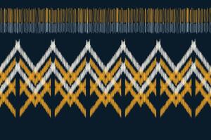 traditioneel etnisch ikat motief kleding stof patroon meetkundig stijl.afrikaans ikat borduurwerk etnisch oosters patroon blauw achtergrond behang. abstract, illustratie.textuur,frame,decoratie. vector