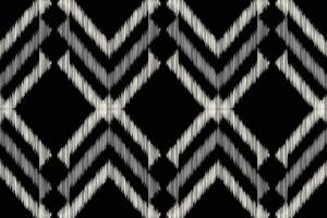 traditioneel etnisch ikat motief kleding stof achtergrond patroon meetkundig .Afrikaanse ikat borduurwerk etnisch oosters patroon zwart achtergrond behang. abstract, illustratie.textuur,frame,decoratie. vector