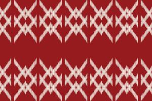 traditioneel etnisch ikat motief kleding stof patroon meetkundig stijl.afrikaans ikat borduurwerk etnisch oosters patroon rood achtergrond behang. abstract, illustratie.textuur,frame,decoratie. vector