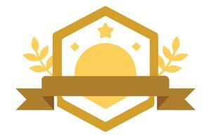 goud insigne elementen ontwerp vector