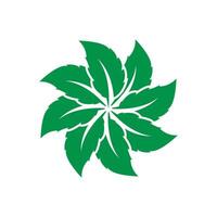 munt blad logo sjabloon symbool ontwerp vector