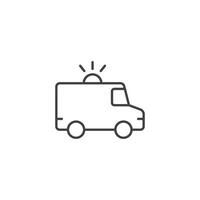 noodgeval auto icoon in vlak stijl. ambulance illustratie Aan geïsoleerd achtergrond. vervoer teken bedrijf concept. vector