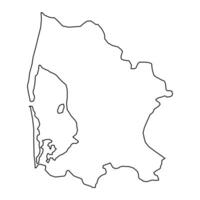 ringkobing skjern gemeente kaart, administratief divisie van Denemarken. illustratie. vector