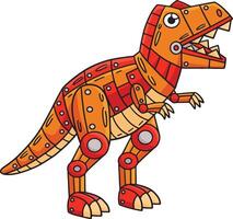 robot t rex tekenfilm gekleurde clip art illustratie vector