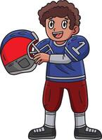 Amerikaans Amerikaans voetbal speler met helm clip art vector