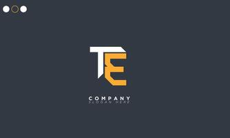 te alfabet letters initialen monogram logo et, t en e vector