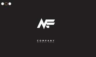 mf alfabet brieven initialen monogram logo vector