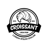 illustratie van een bakkerij winkel logo icoon, met huis gemaakt croissant vector