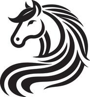 minimaal creatief paard elegant lijn kunst logo 8 vector