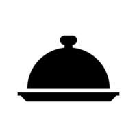 voedsel dienblad Hoes symbool icoon Aan zwart en wit grafisch. vector