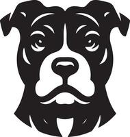 minimaal boos pitbull hond silhouet, zwart kleur silhouet 10 vector