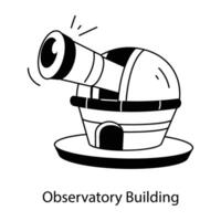 modieus observatorium gebouw vector