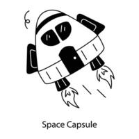 modieus ruimte capsule vector