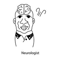 modieus neuroloog concepten vector