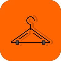 hanger gevulde oranje achtergrond icoon vector