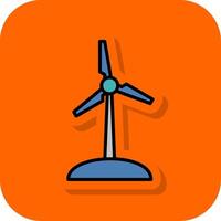 turbine gevulde oranje achtergrond icoon vector